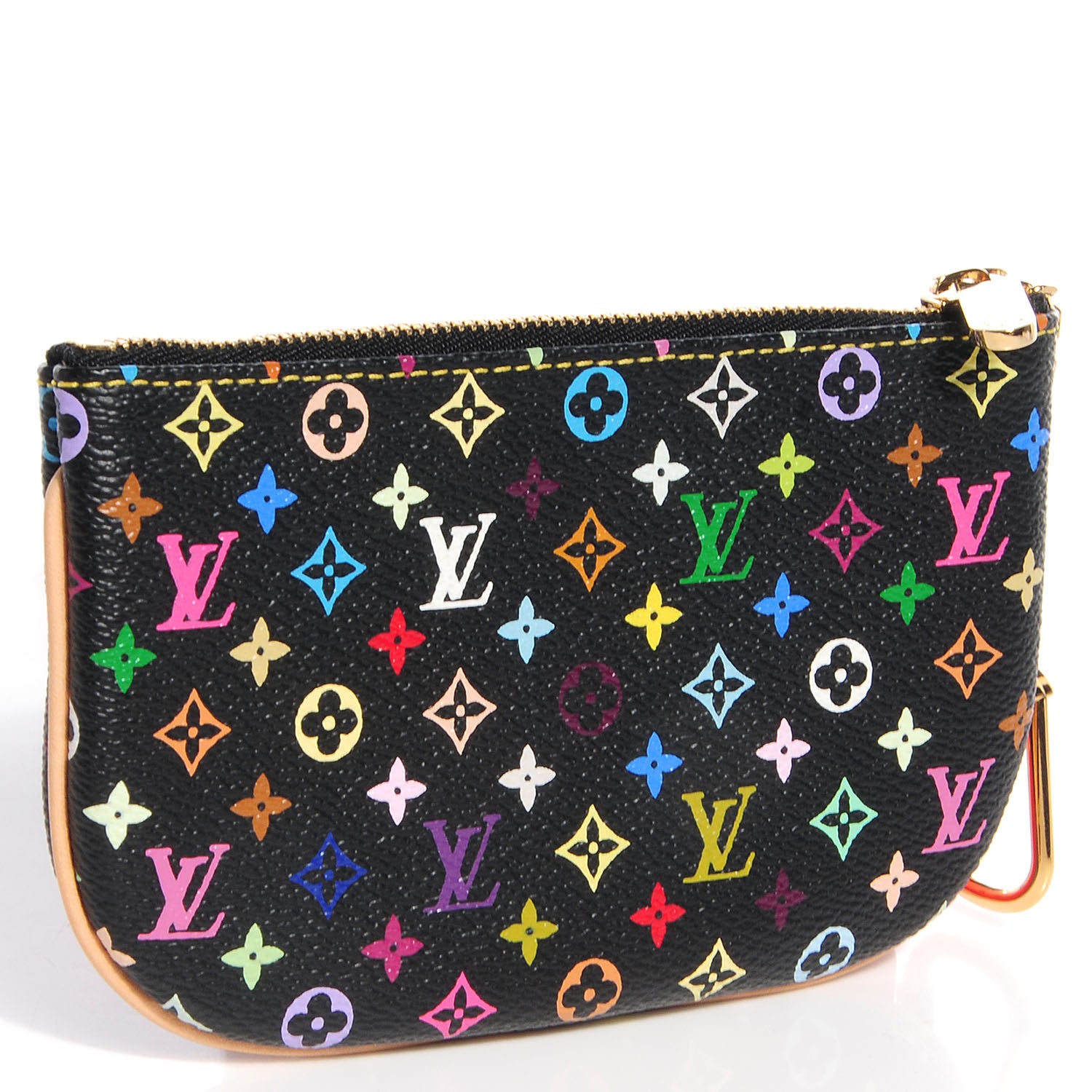 Louis Vuitton Monogram Multicolor Pochette Plate MM Black 3 of 8