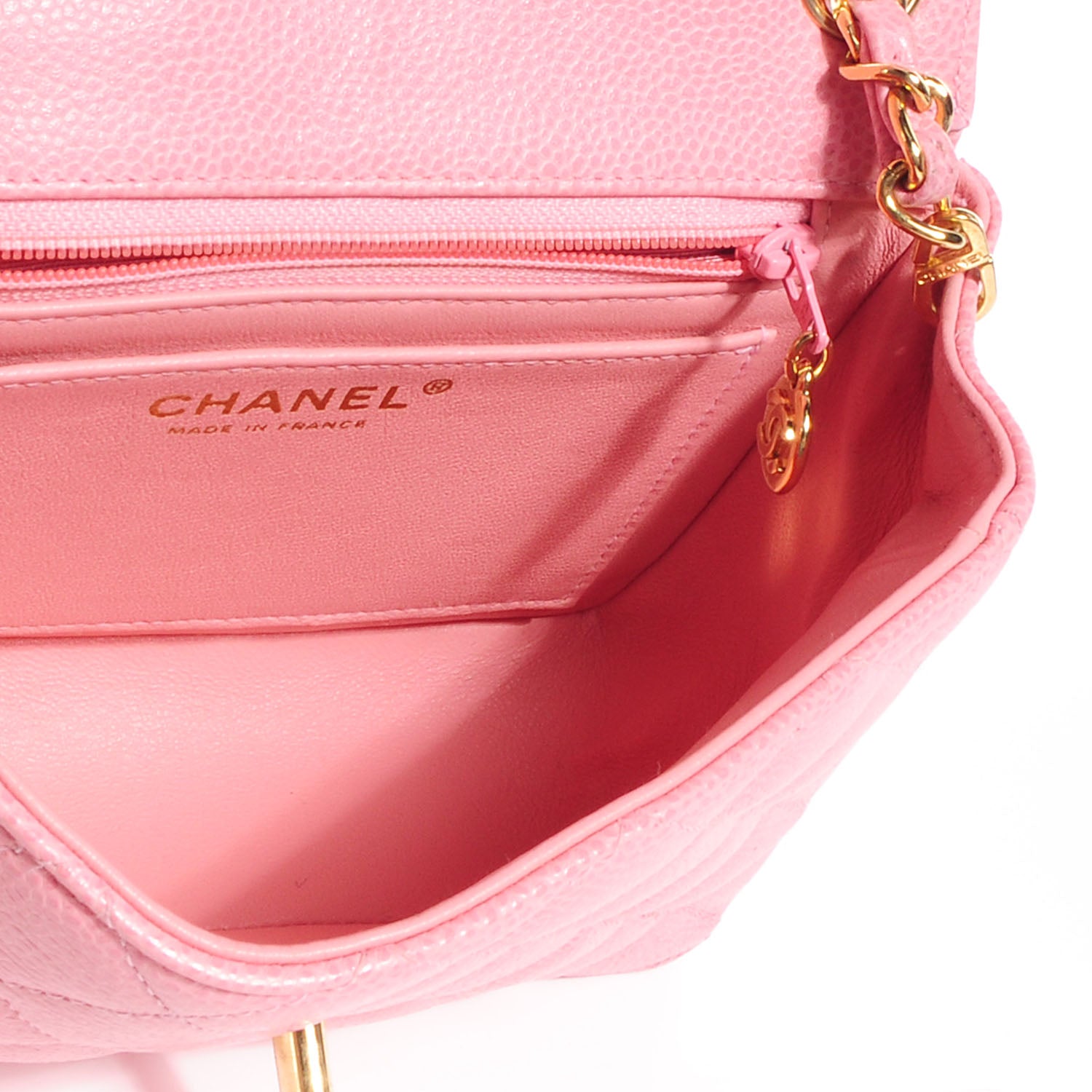 Chanel Caviar Quilted Mini Square Flap Pink 6 of 9