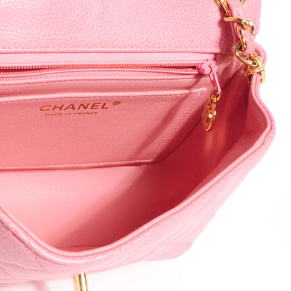 Chanel Caviar Quilted Mini Square Flap Pink 6 of 9