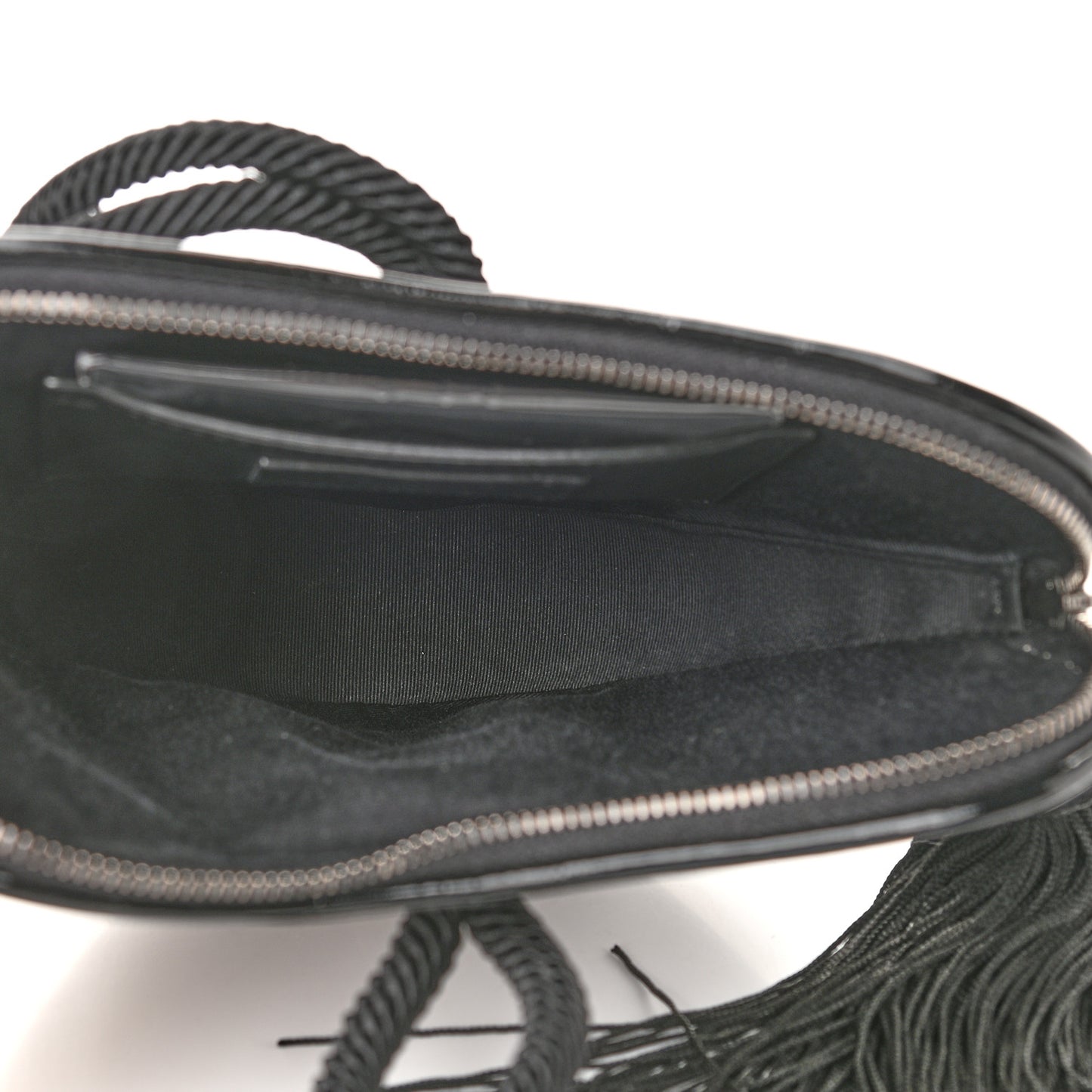 Patent Crocodile Embossed Sac Coeur Heart Shaped Clutch Black