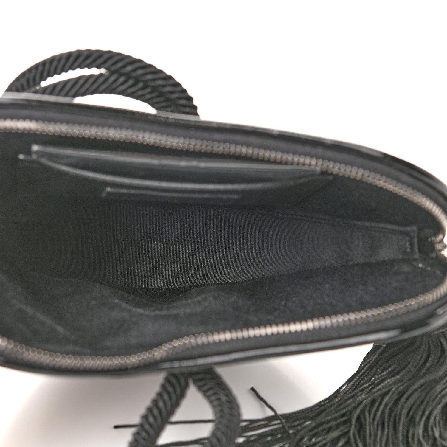 Saint Laurent Patent Crocodile Embossed Sac Coeur Heart Shaped Clutch Black 5 of 8