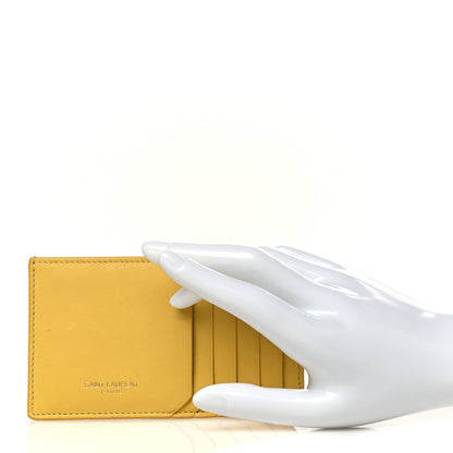 Saint Laurent Calfskin 5 Fragments Card Holder Sunflower 2 of 7