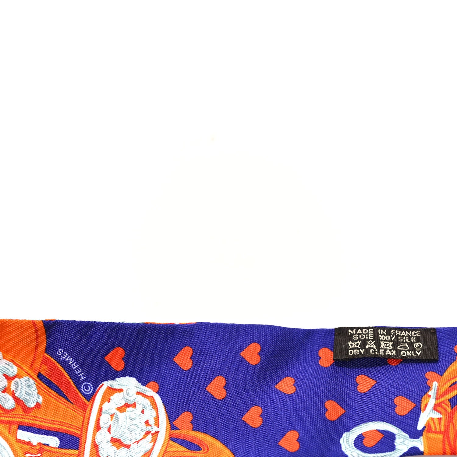 Hermes Silk Brides de Gala Love Twilly Ultraviolet Orange Marine 3 of 3