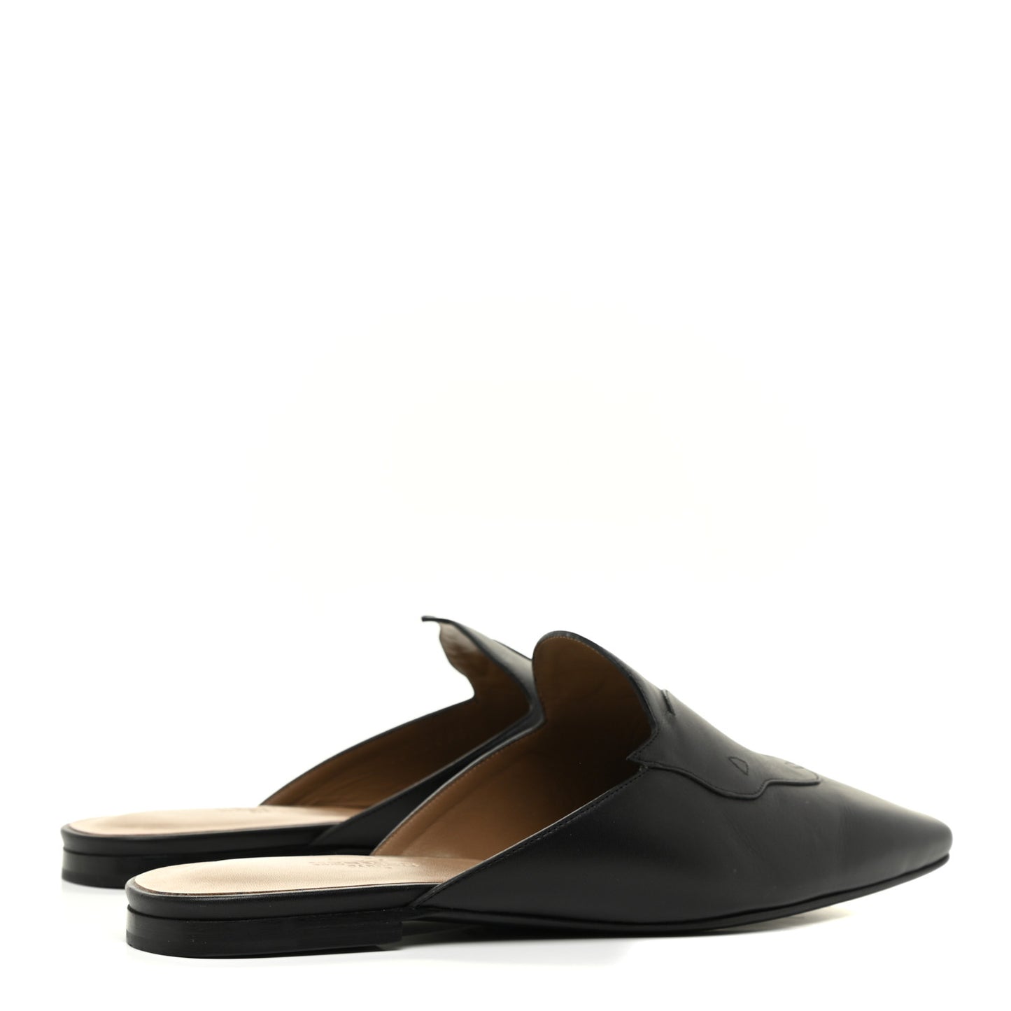 Calfskin Tangeria Mules 38 Black