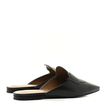 Hermes Calfskin Tangeria Mules 38 Black 4 of 10