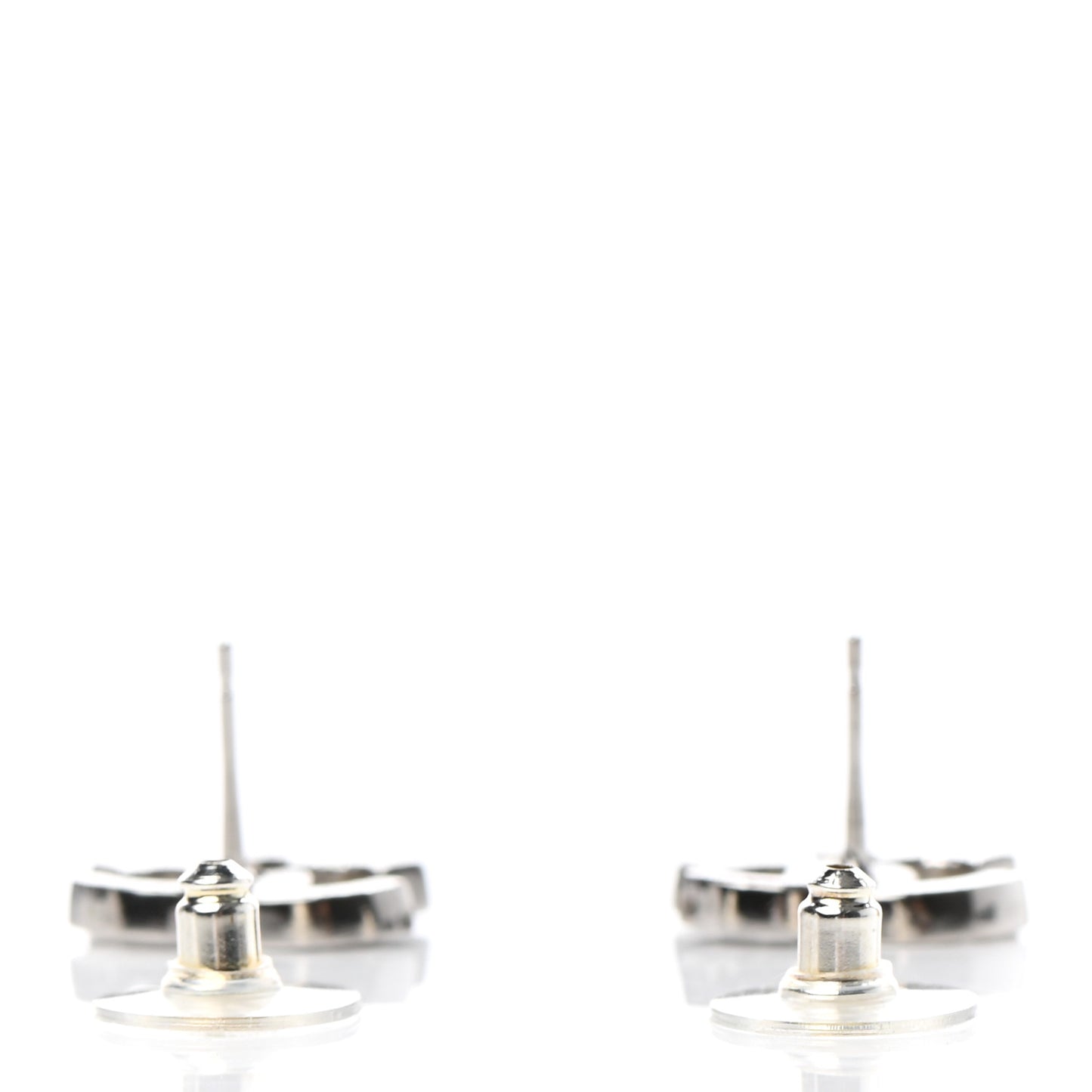 Crystal CC Earrings Silver Black