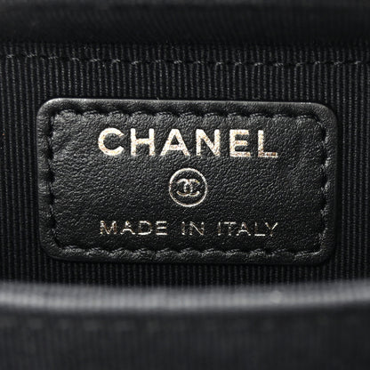 Chanel Lambskin Quilted Mini Lacquered Chain Clutch Black 6 of 10
