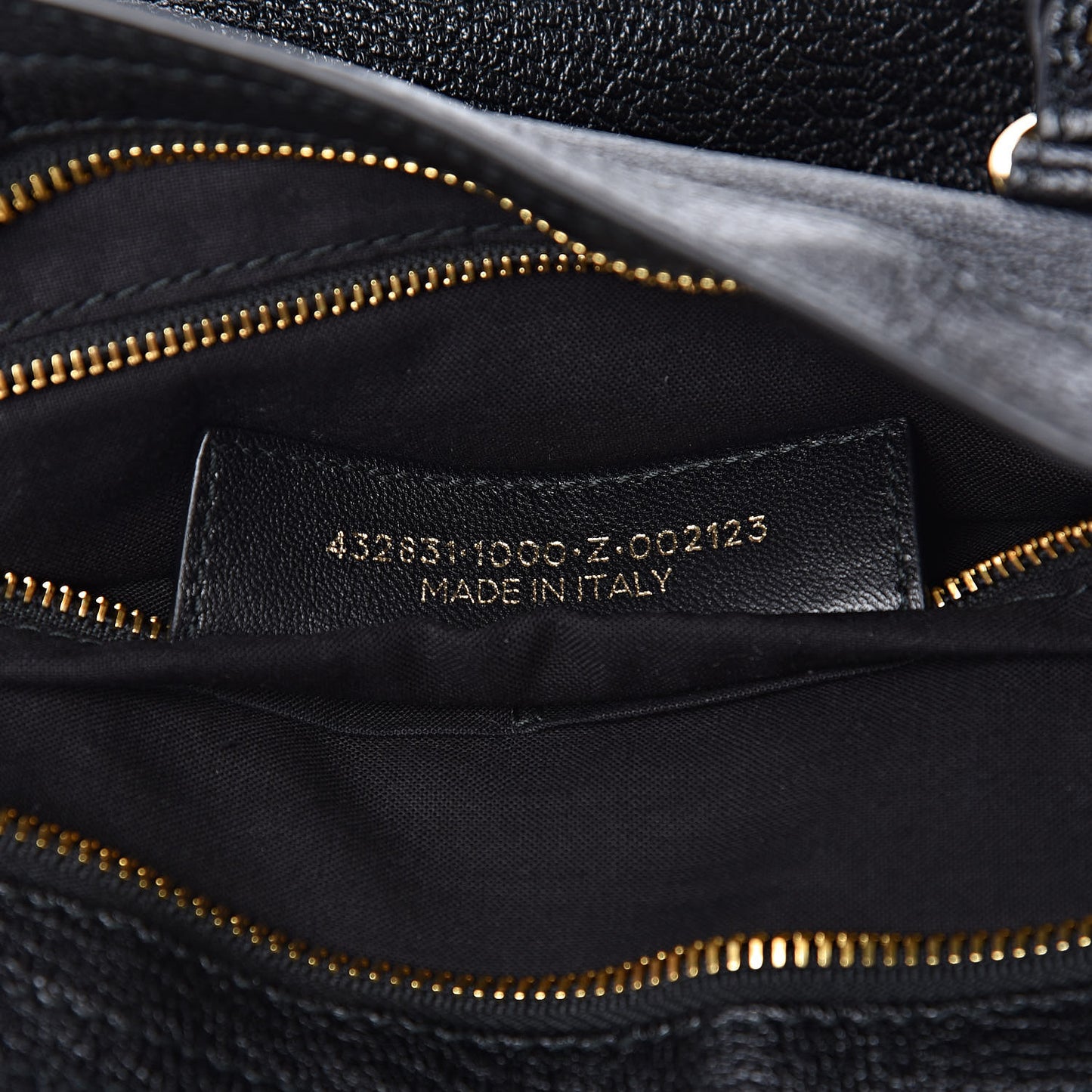 Chevre Gold Metallic Edge Hardware S City Black