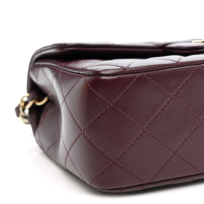 Chanel Lambskin Quilted Mini Rectangular Flap Burgundy Burgundy 9 of 12