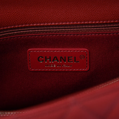 Chanel Caviar Quilted Small Coco Handle Flap Red 8 of 11