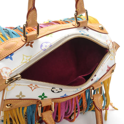 Louis Vuitton Monogram Multicolor Fringe Speedy 25 White 5 of 6