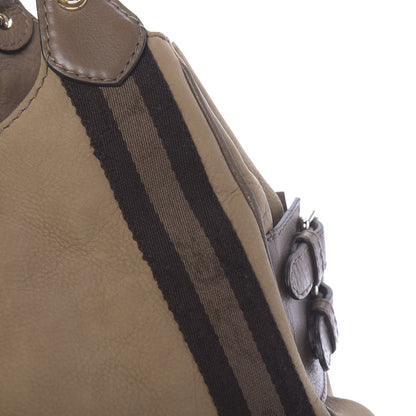 Gucci Nubuck Medium Web Heritage Shoulder Bag Taupe 13 of 16