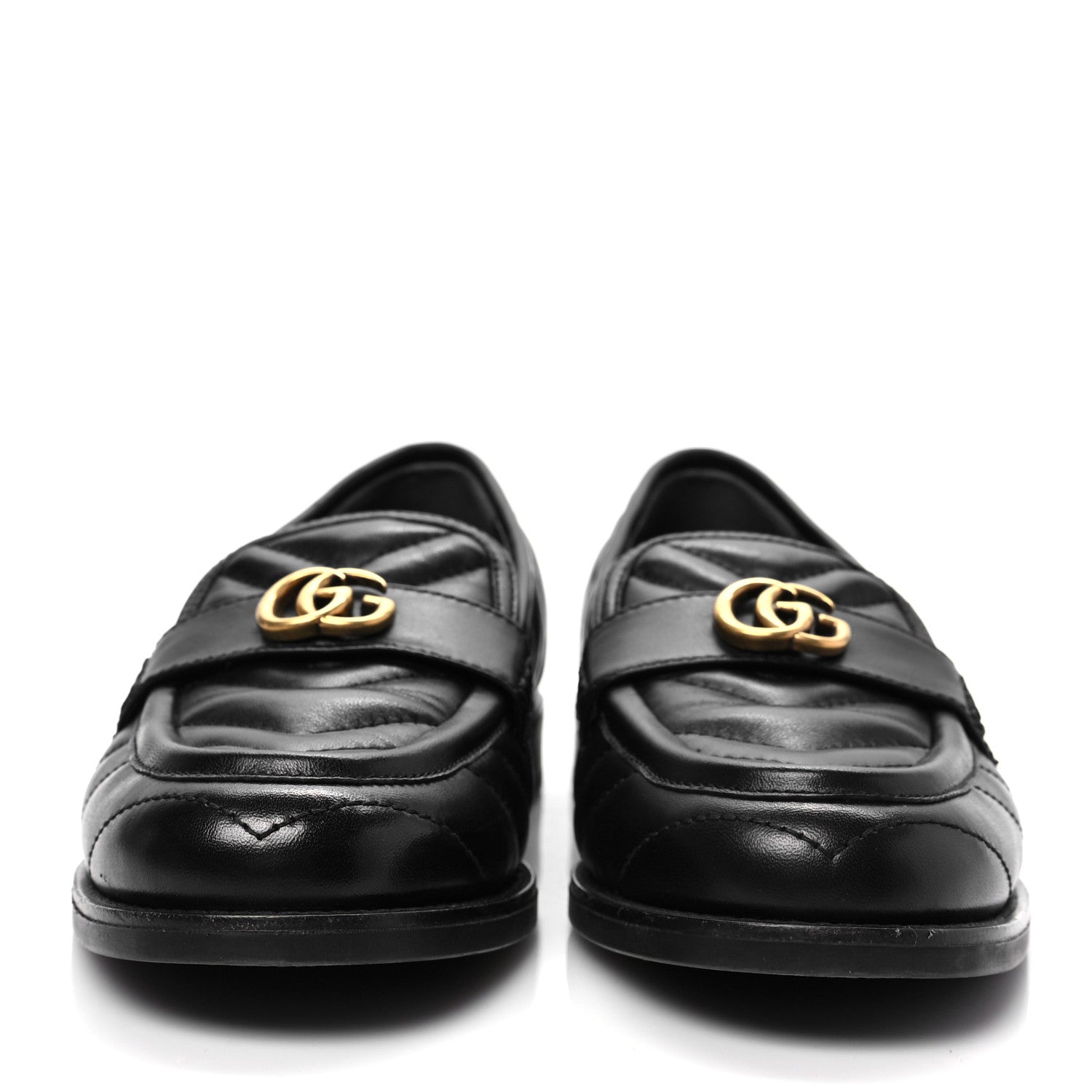 Gucci Nappa Matelasse Double G Marmont Loafers 36.5 Black 2 of 9
