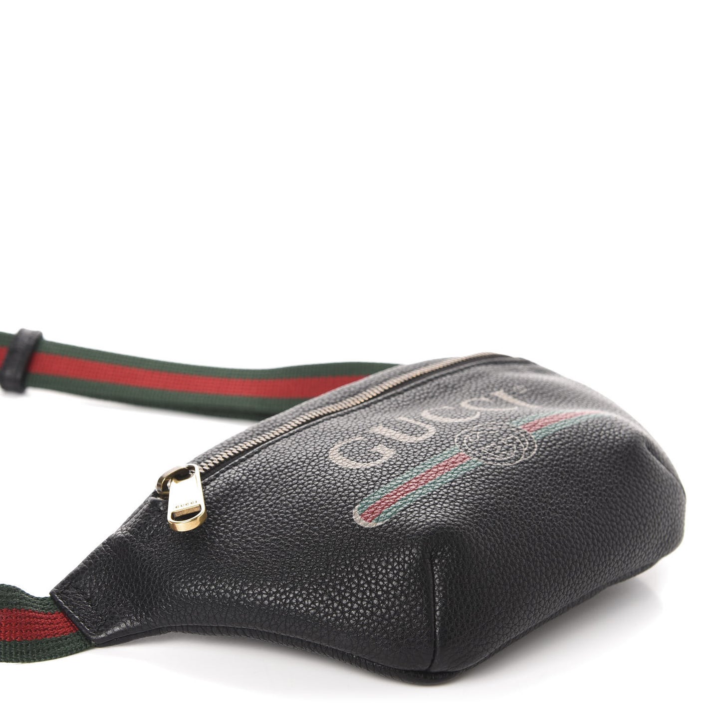 Grained Calfskin Small Logo Belt Bag Black