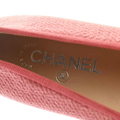 Chanel Fabric Lambskin Cap Toe Ballerina Flats 40 Rouge Borde 7 of 10