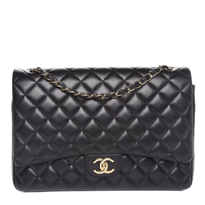 Chanel Lambskin Quilted Maxi Double Flap Black 1 of 7