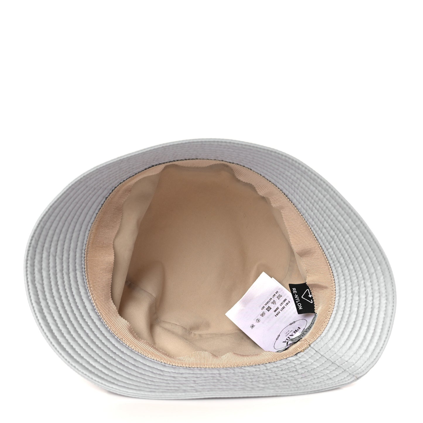 Re-Nylon Metal Triangle Logo Womens Bucket Hat M Fiordaliso