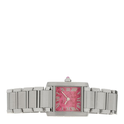 Cartier Stainless Steel 20mm Tank Francaise Quartz Watch Raspberry 2 of 5