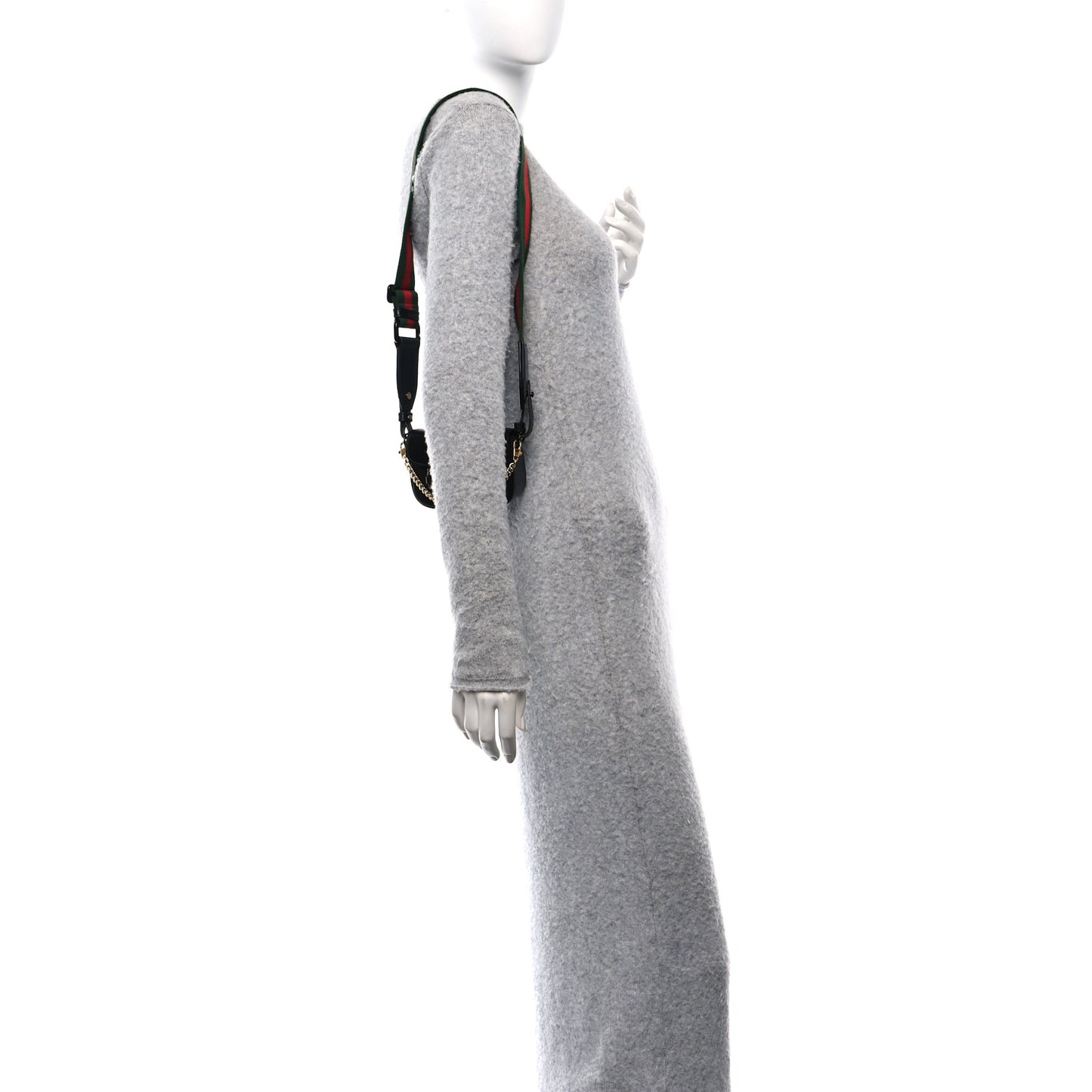 Azalea Calfskin Web Horsebit 1955 Wallet On Strap Black