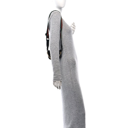 Gucci Azalea Calfskin Web Horsebit 1955 Wallet On Strap Black 2 of 12