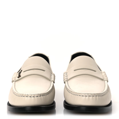 Saint Laurent Belfagor Vitello Le Loafer 15 Moccasin 37 Gold Officier Pearl 3 of 11