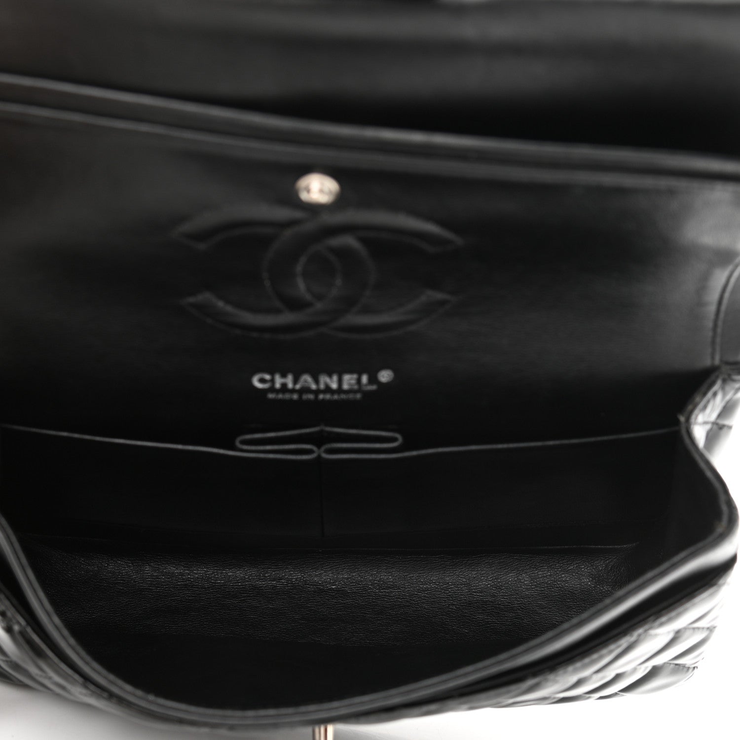 Chanel Patent Quilted Medium Double Flap Black 5 of 12
