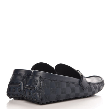 Louis Vuitton Mens Damier Infini Hockenheim Moccasin Loafers 6 Cosmos 4 of 9