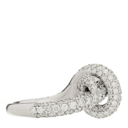Boucheron 18K White Gold Diamond Kaa Snake Ring 54 6.75 7 of 8