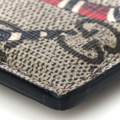 Gucci GG Supreme Monogram Kingsnake Card Holder Beige Black 8 of 14