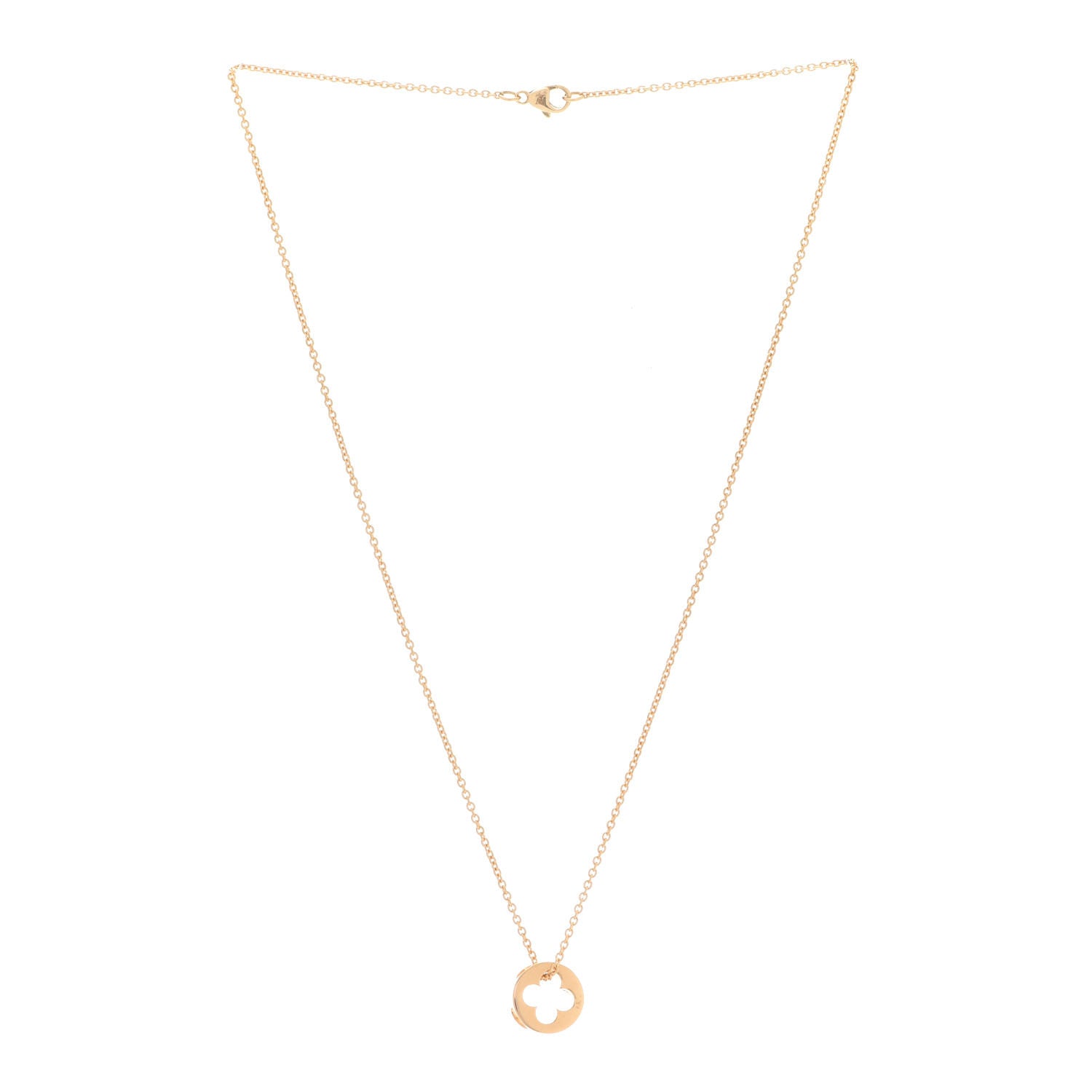 Louis Vuitton 18K Yellow Gold Empreinte Pendant Necklace 3 of 7
