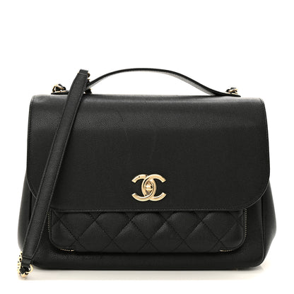 Chanel Caviar Quilted Large Business Affinity Flap Black 1 of 10