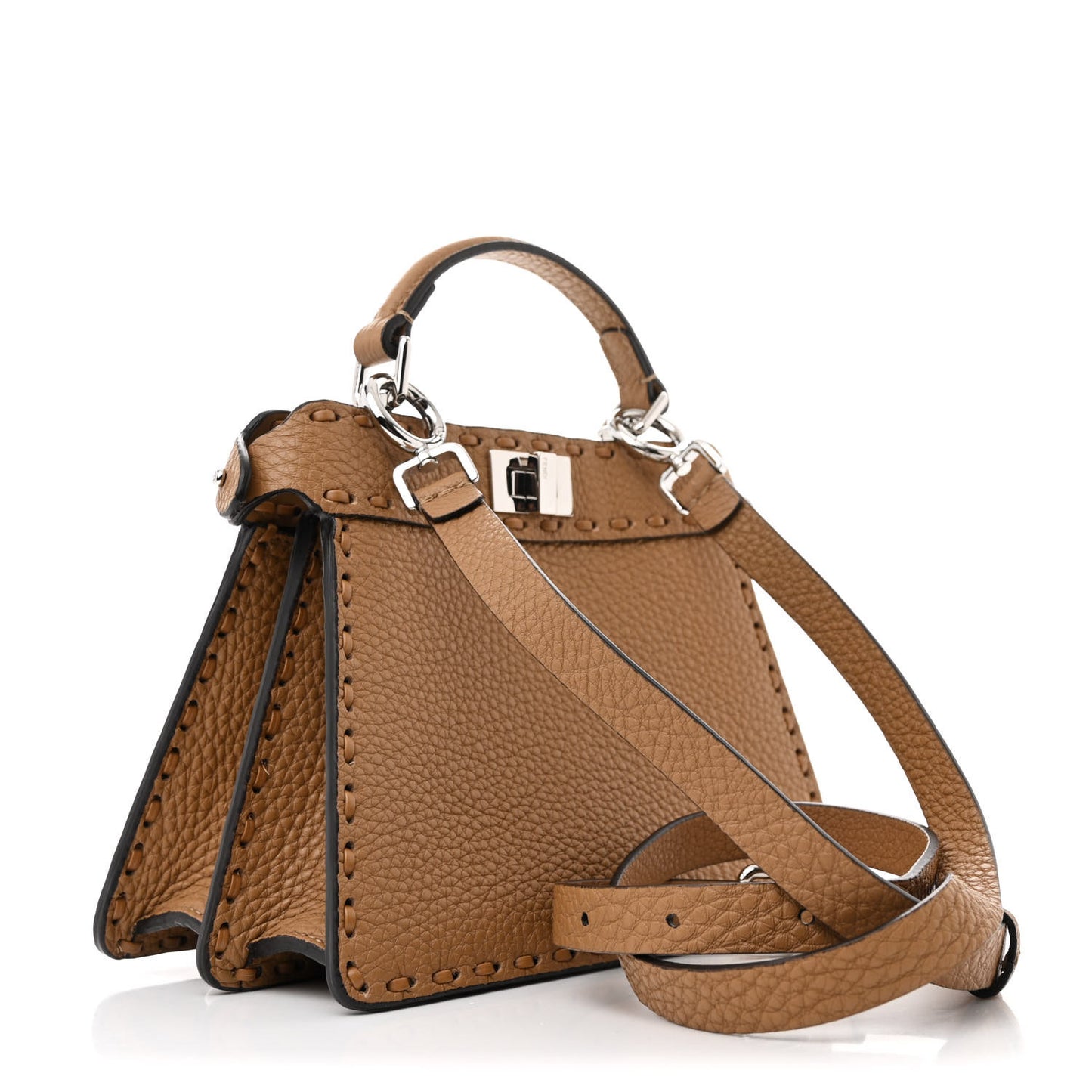Cuoio Romano Selleria Mini Peekaboo I SEE U Iconic Satchel Cammello