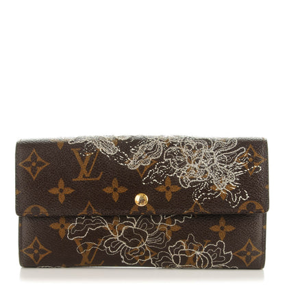 Louis Vuitton Monogram Dentelle Sarah Wallet Silver 1 of 11