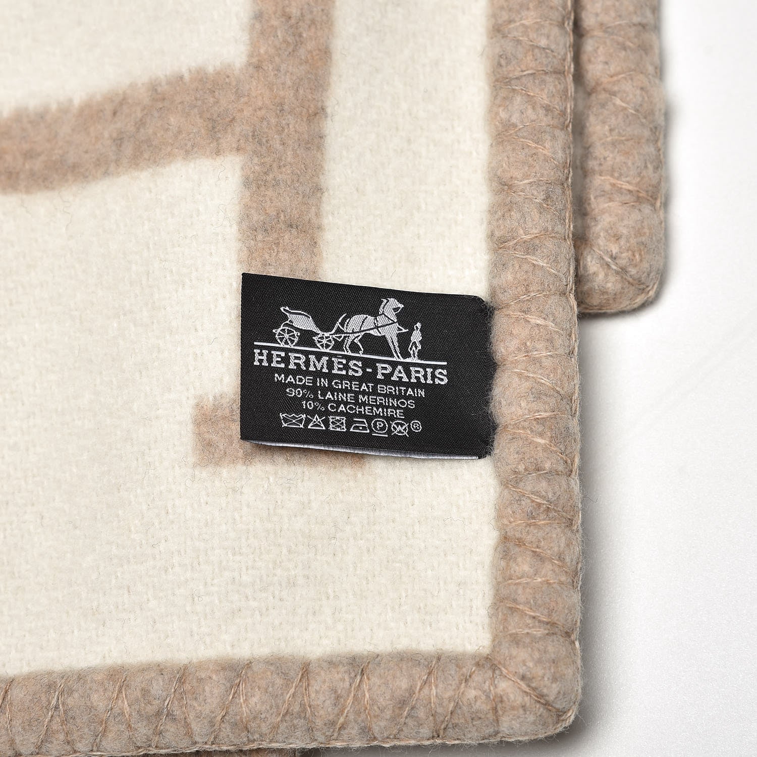 Hermes Wool Cashmere Avalon III Blanket Coco Camomille 4 of 4