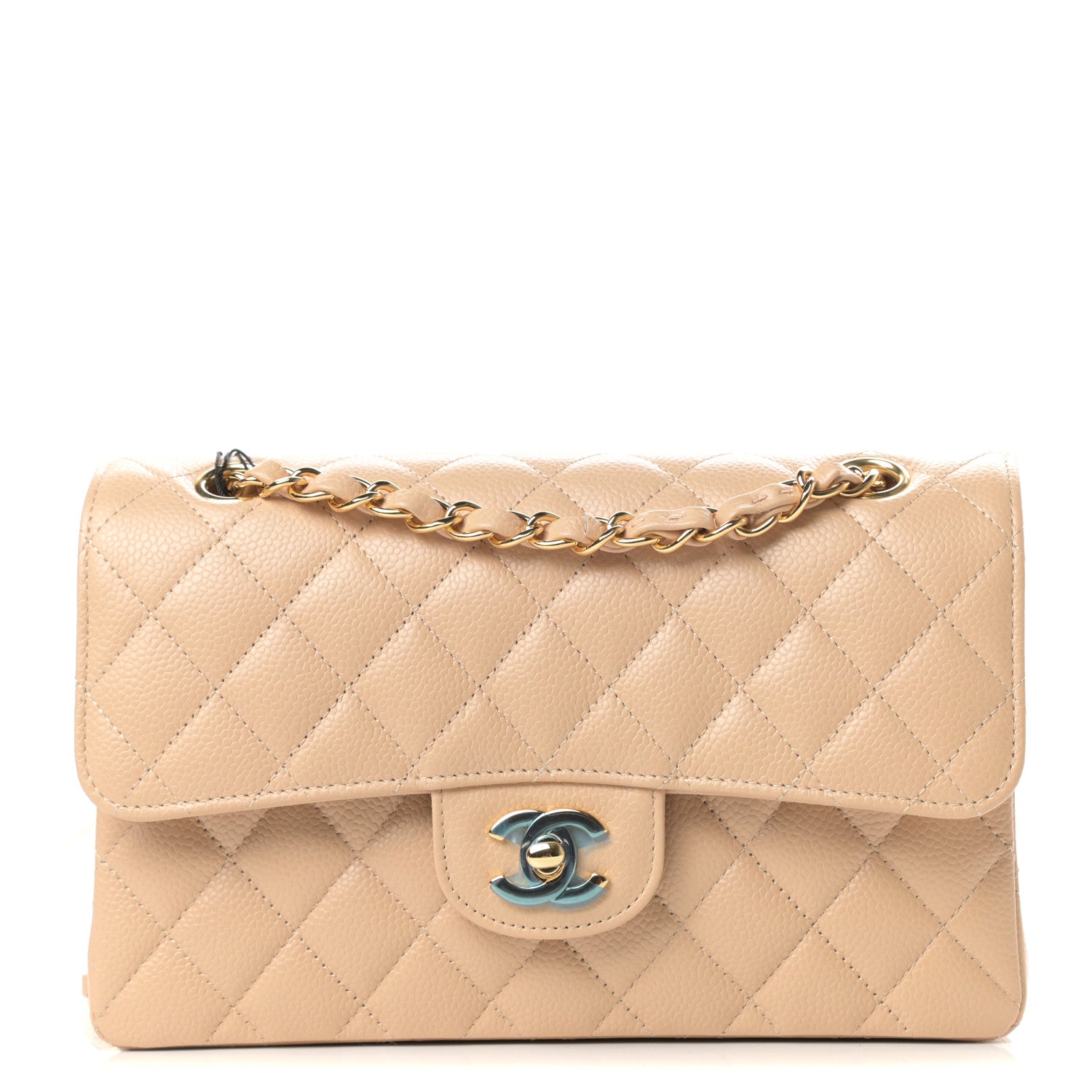 Chanel Caviar Quilted Small Double Flap Beige 1 of 10