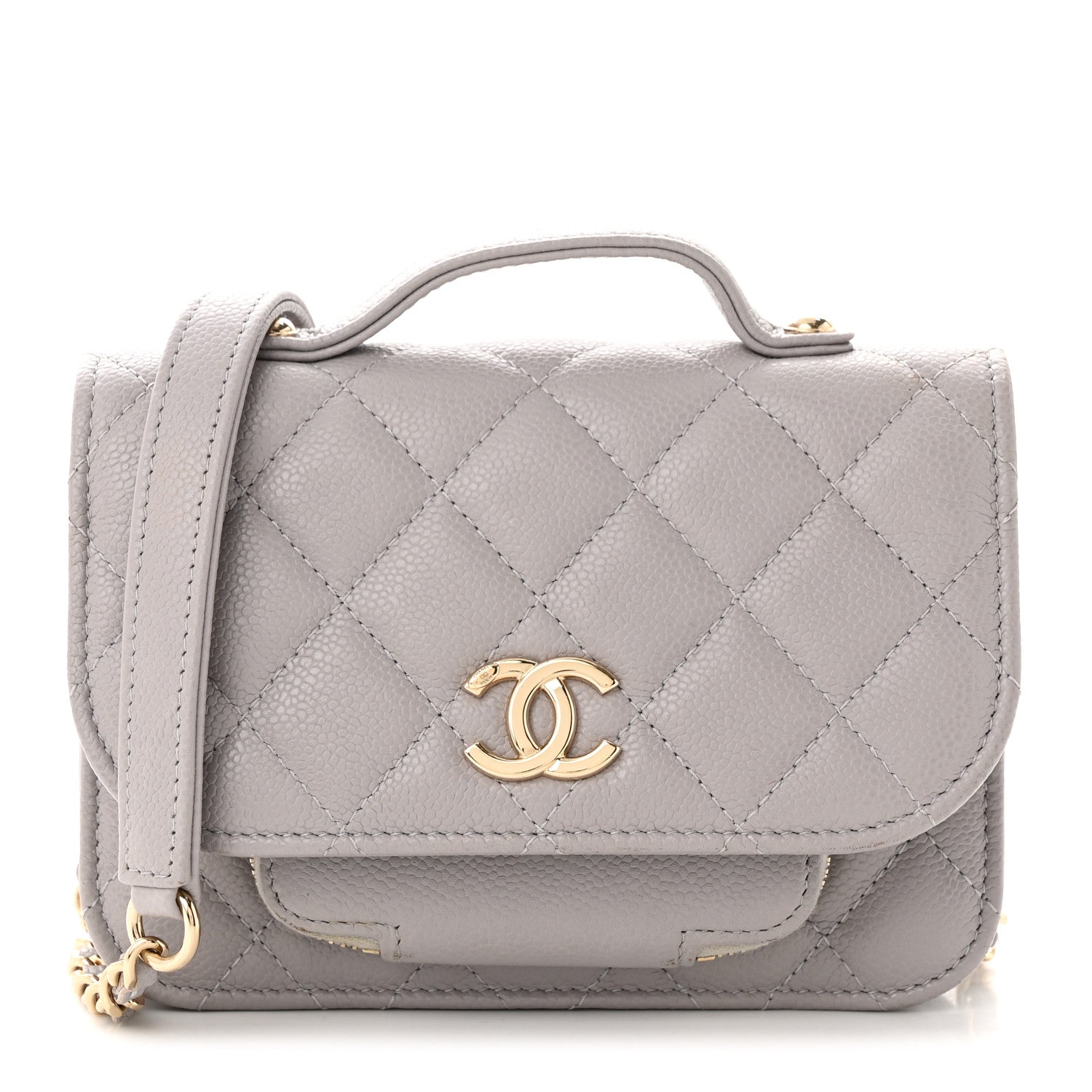 Chanel Caviar Quilted Mini Business Affinity Flap Grey 1 of 13