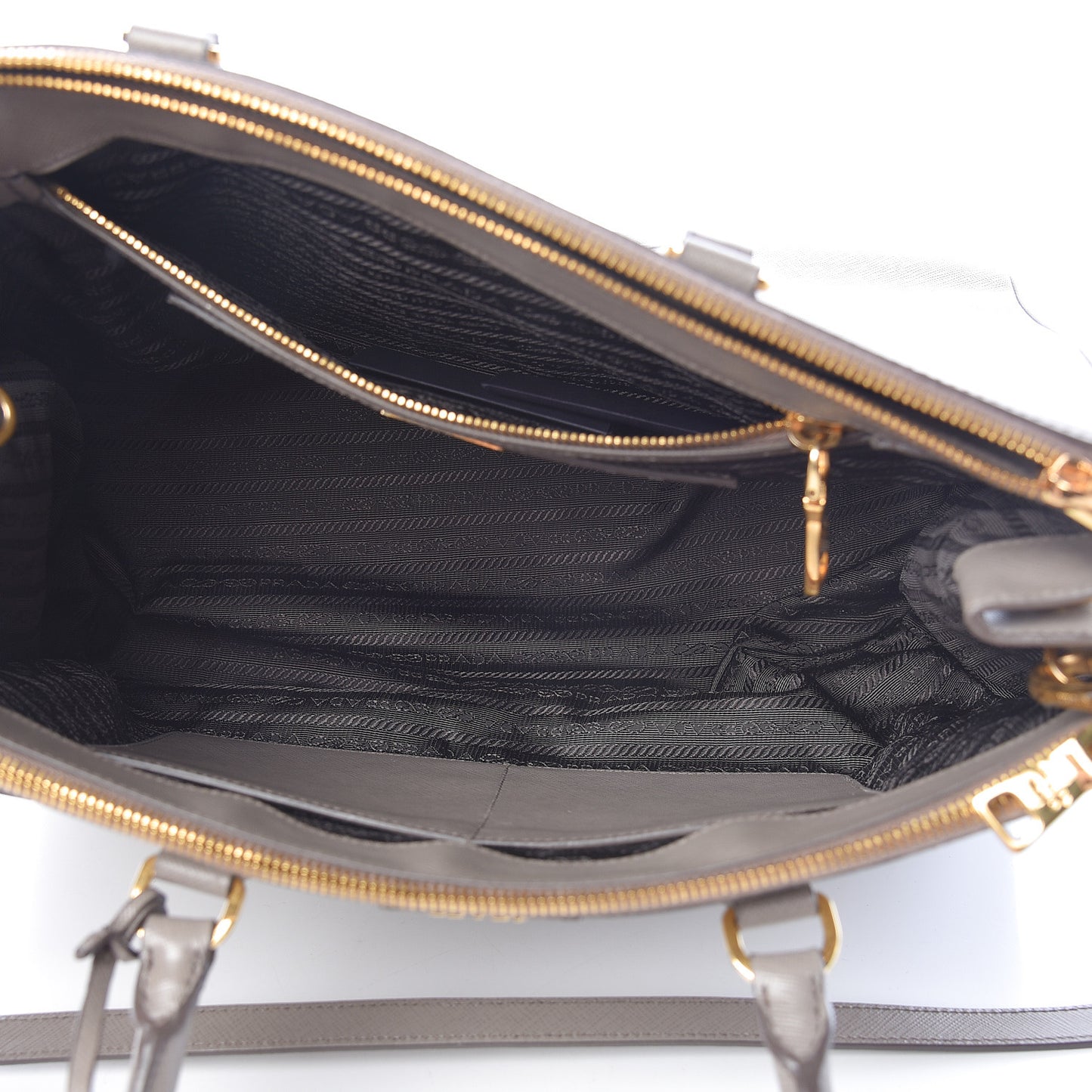 Saffiano Large Galleria Double Zip Tote Argilla