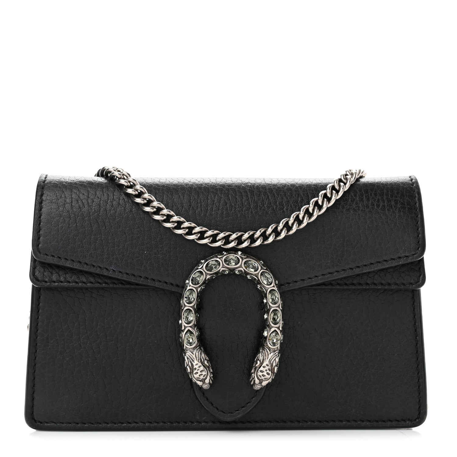 Gucci Calfskin Super Mini Dionysus Shoulder Bag Black 1 of 10