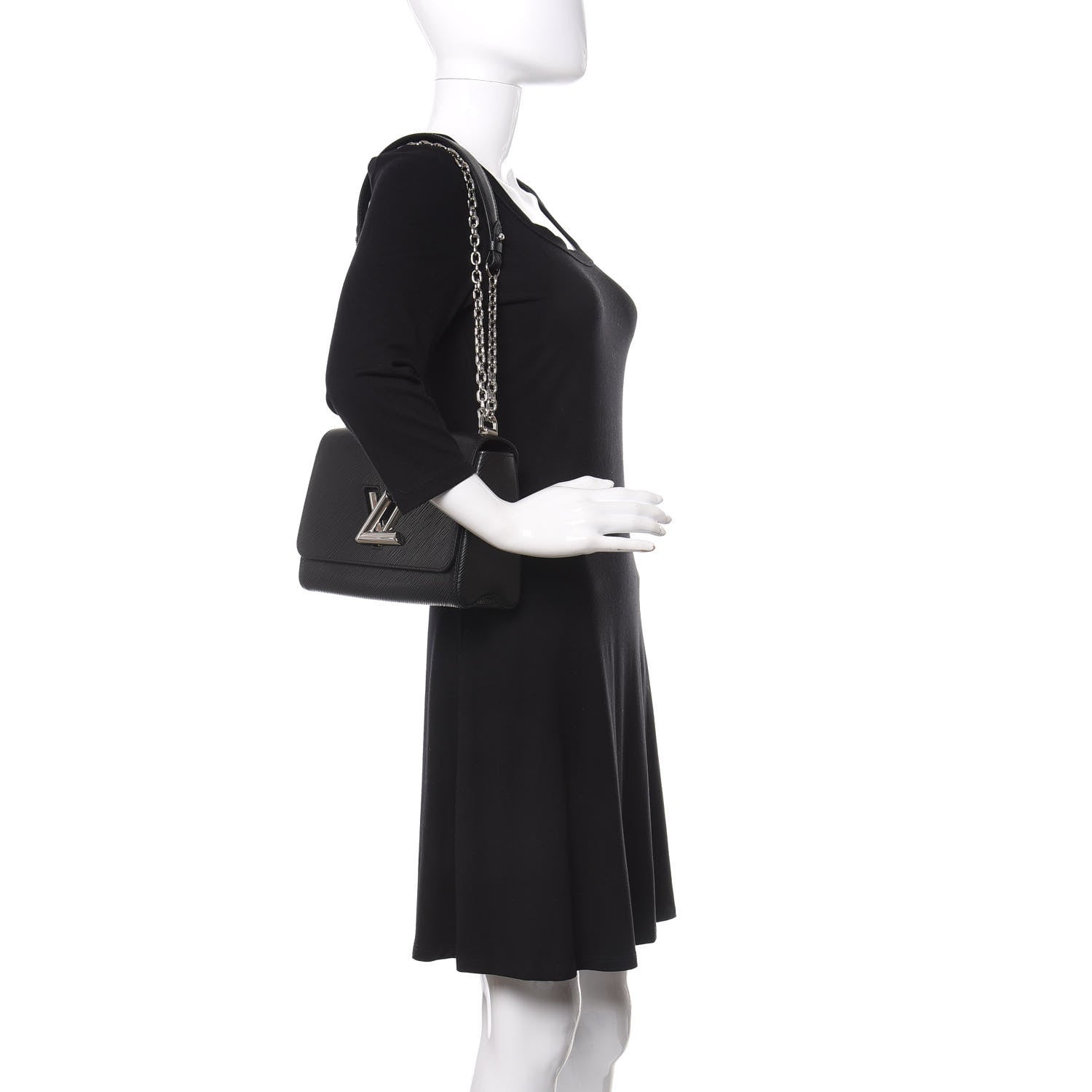 Louis Vuitton Epi Twist Shoulder Bag MM Black 2 of 9