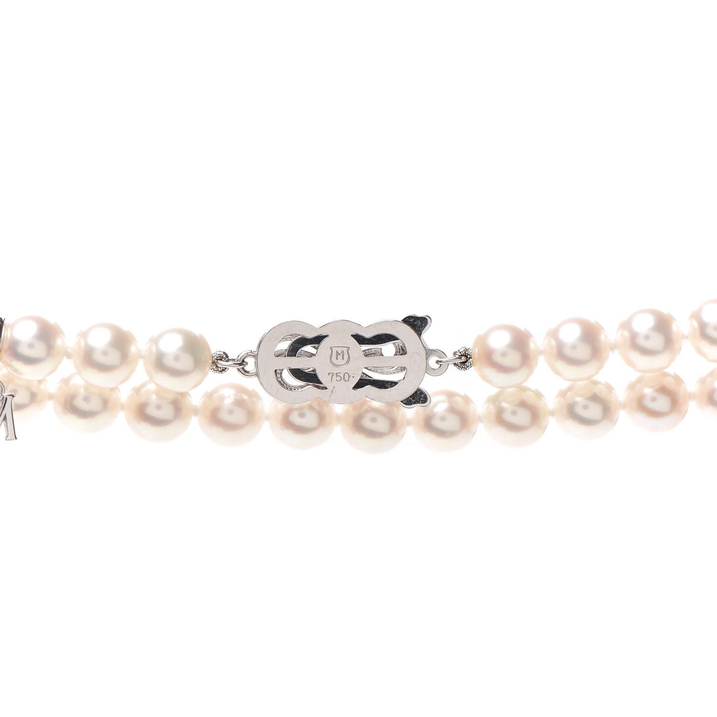 18K White Gold Akoya Pearl 6.5-7mm Strand Necklace 60