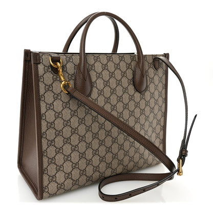 Gucci X DISNEY GG Supreme Monogram Donald Duck Retro Interlocking G Tote Bag Beige Multicolor New Acero 3 of 11