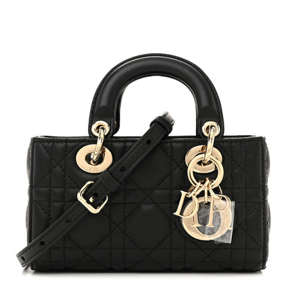 Christian Dior Lambskin Cannage Micro Lady D-Joy Black 1 of 11