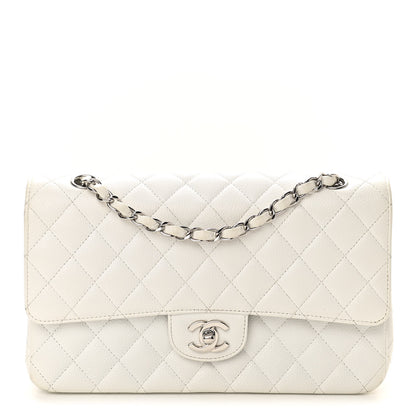 Chanel Caviar Quilted Medium Double Flap White 1 of 11