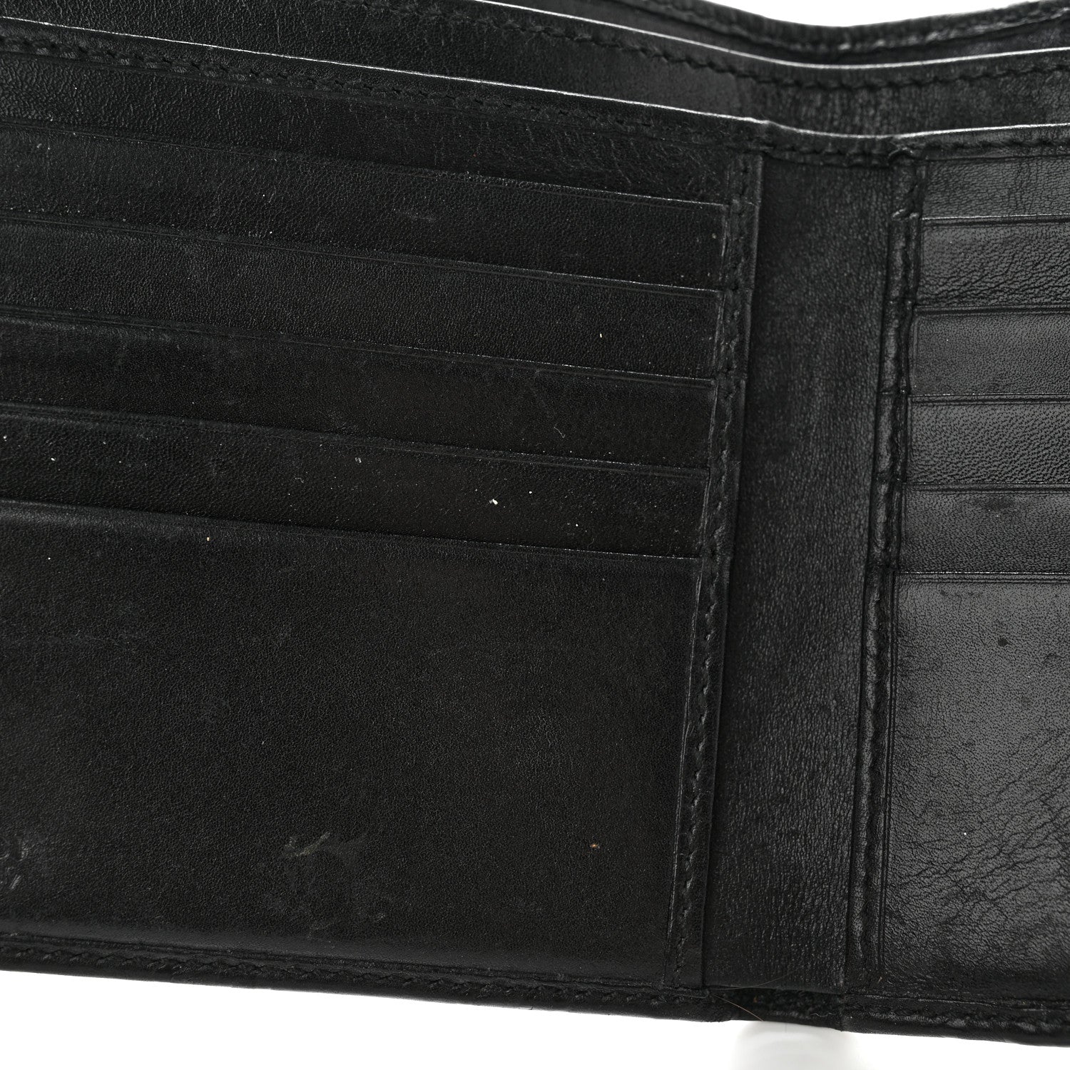 Gucci Guccissima Metal Bar French Flap Wallet Black 10 of 18