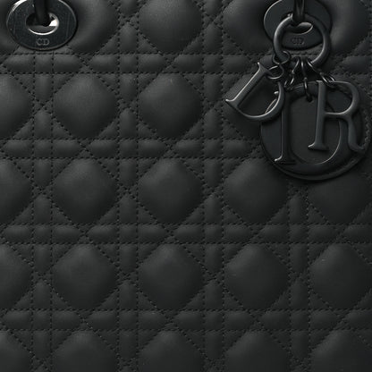 Christian Dior Ultra Matte Calfskin Cannage Large Lady Dior Black 8 of 10