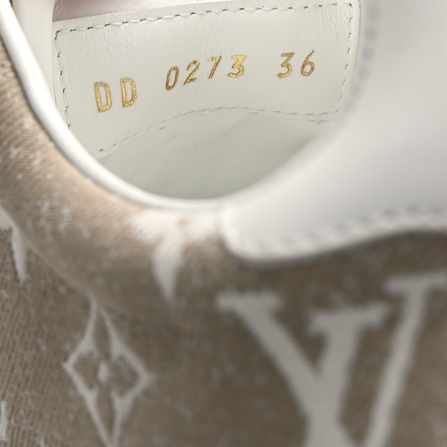 Louis Vuitton Denim Monogram Time Out Sneakers 36 Beige 10 of 11