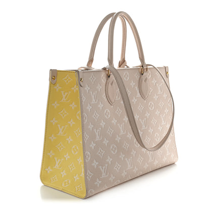 Louis Vuitton Empreinte Monogram Spring In The City Onthego MM Beige Pink Yellow 2 of 9