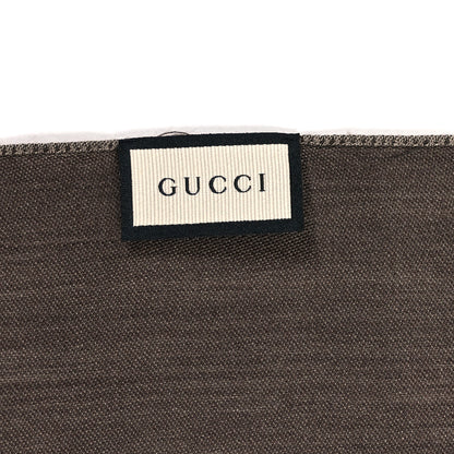 Gucci Wool Silk GG Monogram GGNat Scarf Rope Dark Brown 3 of 4