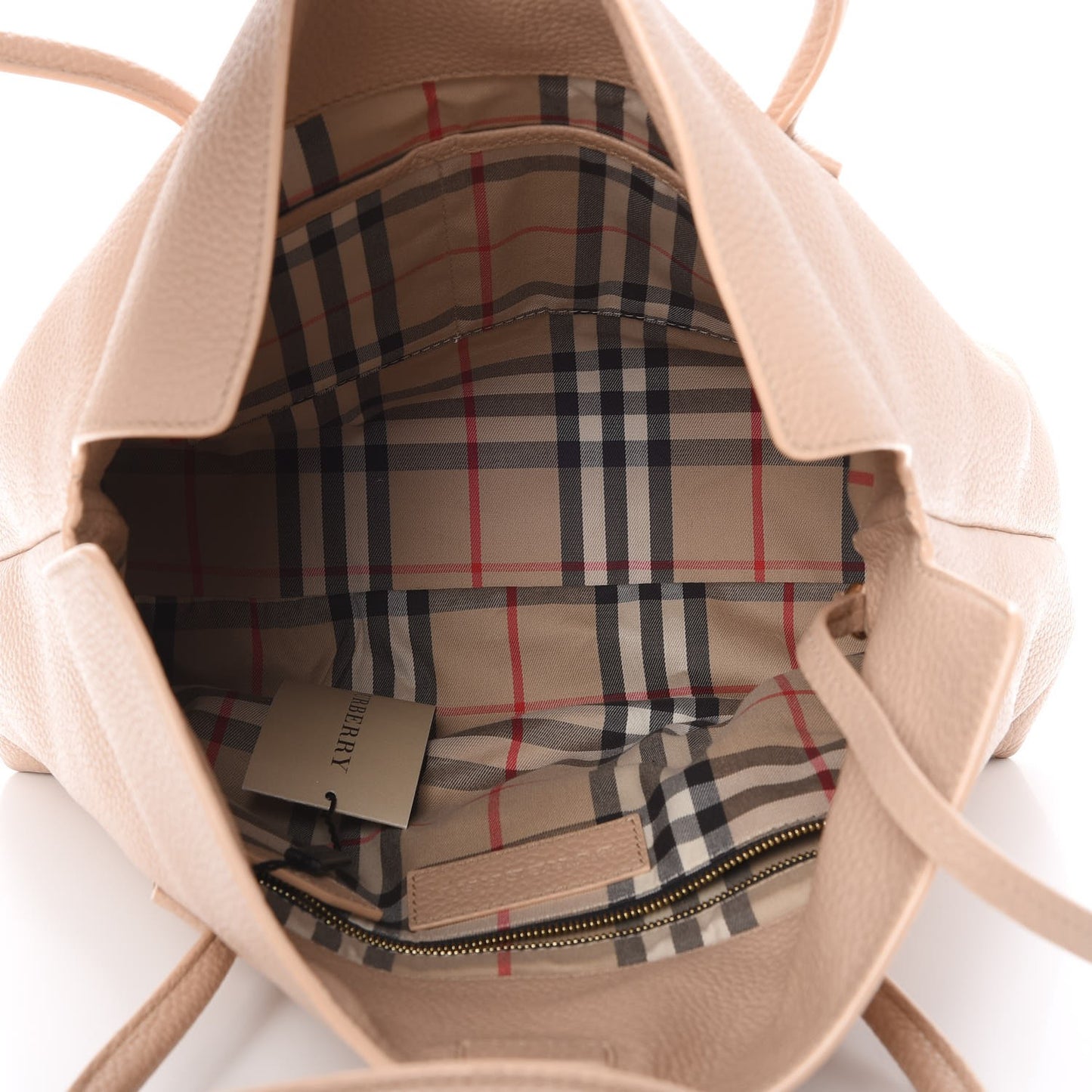 London Grainy Calfskin Medium Baynard Tote Light Nude