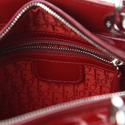 Christian Dior Patent Cannage Medium Lady Dior Red 5 of 7